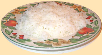 a cooked bowl of rice
